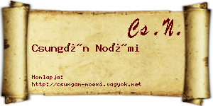 Csungán Noémi névjegykártya